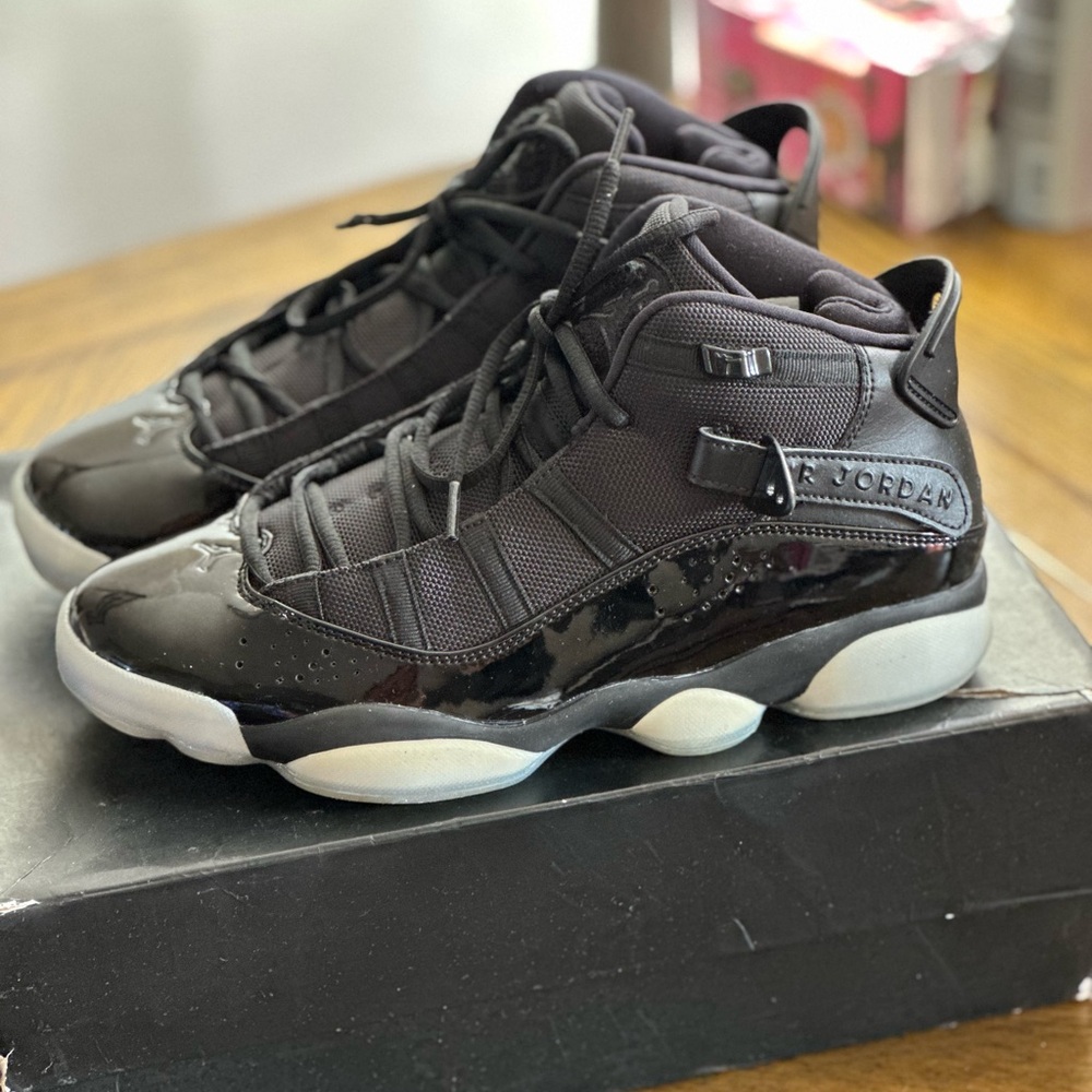 Nike Jordan 6 Rings Black Ice Basketball Sneakers Men’s size 8.5
